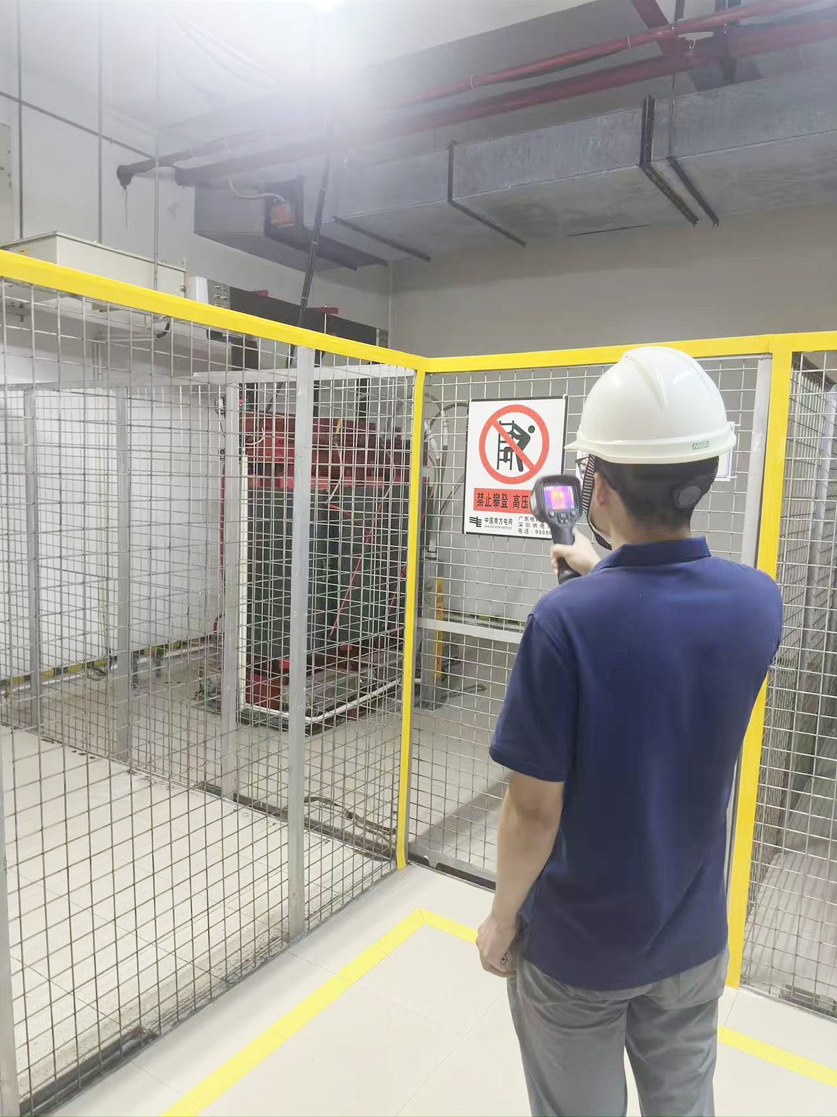 建筑火灾自动报警系统现场电气消防检测作业照片